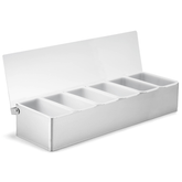 Condiment Dispenser 6 Compartment Chrome